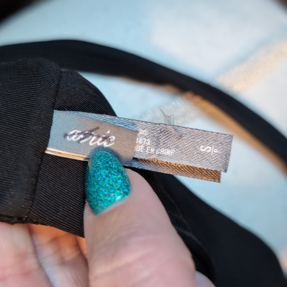 Aerie Black Ring Bikini Top Sz S - Picture 9 of 10